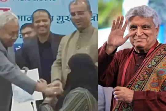 جاوید اختر کا نتیش کمار کے عمل پر سخت ردِعمل، مسلم خاتون کا نقاب ہٹانے پر معافی کا مطالبہ